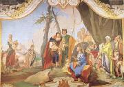 Giovanni Battista Tiepolo Rachel Hiding the Idols from her Father Laban (mk08) oil painting